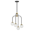 Four Light Chandelier<br /><span style="color:#4AB0CE;">Entrega: 4-10 dias en USA</span><br /><span style="color:#4AB0CE;font-size:60%;">PREGUNTE POR ENTREGA EN PANAMA</span><br />Collection: Couplet<br />Finish: Matte Black with Warm Brass