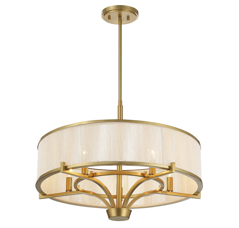 Five Light Chandelier<br /><span style="color:#4AB0CE;">Entrega: 4-10 dias en USA</span><br /><span style="color:#4AB0CE;font-size:60%;">PREGUNTE POR ENTREGA EN PANAMA</span><br />Collection: Wynwood<br />Finish: Warm Brass