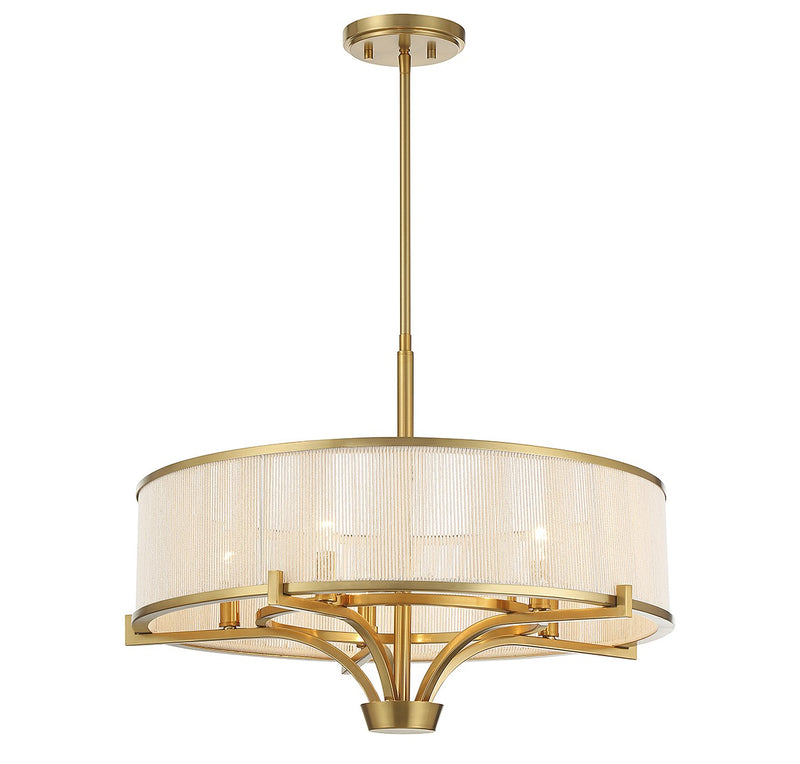 Five Light Chandelier<br /><span style="color:#4AB0CE;">Entrega: 4-10 dias en USA</span><br /><span style="color:#4AB0CE;font-size:60%;">PREGUNTE POR ENTREGA EN PANAMA</span><br />Collection: Wynwood<br />Finish: Warm Brass