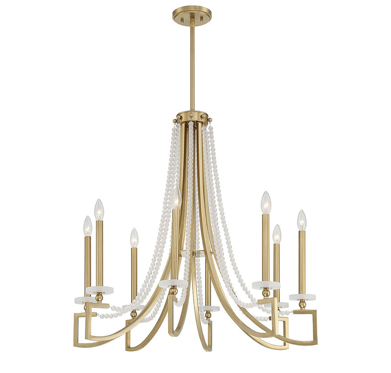 Savoy House - 1-8804-8-322 - Eight Light Chandelier - Helen - Warm Brass