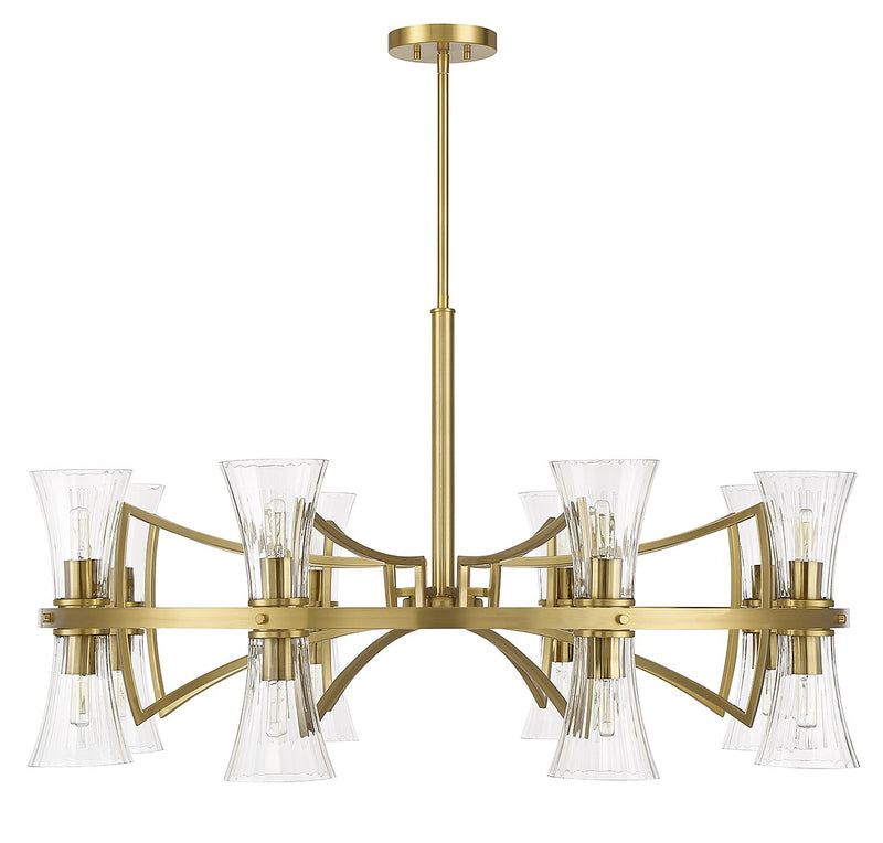 16 Light Chandelier<br /><span style="color:#4AB0CE;">Entrega: 4-10 dias en USA</span><br /><span style="color:#4AB0CE;font-size:60%;">PREGUNTE POR ENTREGA EN PANAMA</span><br />Collection: Bennington<br />Finish: Warm Brass