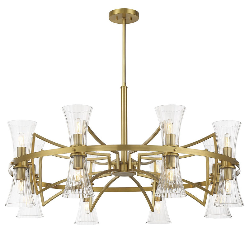 16 Light Chandelier<br /><span style="color:#4AB0CE;">Entrega: 4-10 dias en USA</span><br /><span style="color:#4AB0CE;font-size:60%;">PREGUNTE POR ENTREGA EN PANAMA</span><br />Collection: Bennington<br />Finish: Warm Brass