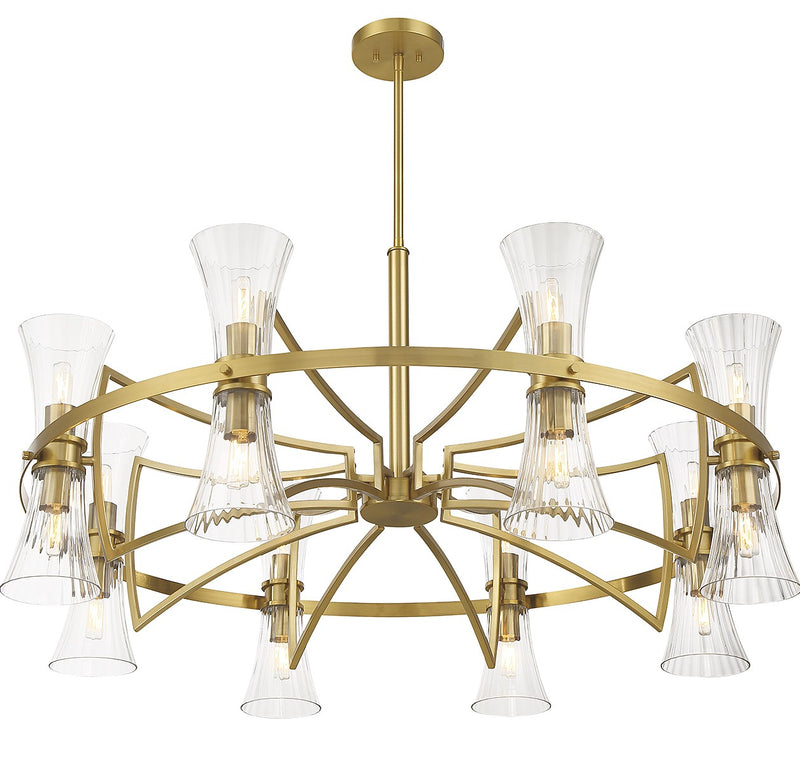 16 Light Chandelier<br /><span style="color:#4AB0CE;">Entrega: 4-10 dias en USA</span><br /><span style="color:#4AB0CE;font-size:60%;">PREGUNTE POR ENTREGA EN PANAMA</span><br />Collection: Bennington<br />Finish: Warm Brass