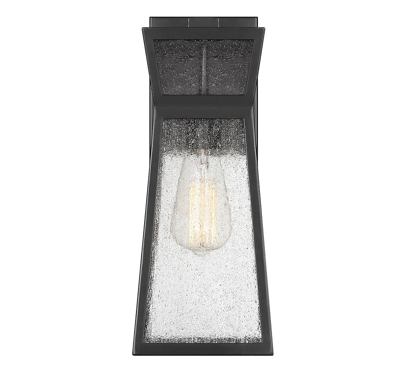 One Light Outdoor Wall Lantern<br /><span style="color:#4AB0CE;">Entrega: 4-10 dias en USA</span><br /><span style="color:#4AB0CE;font-size:60%;">PREGUNTE POR ENTREGA EN PANAMA</span><br />Collection: Millford<br />Finish: Matte Black