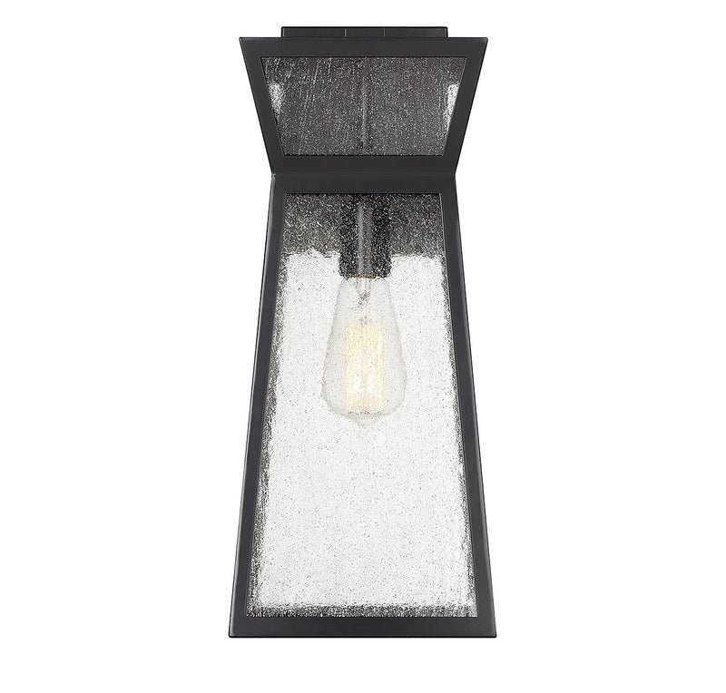 One Light Outdoor Wall Lantern<br /><span style="color:#4AB0CE;">Entrega: 4-10 dias en USA</span><br /><span style="color:#4AB0CE;font-size:60%;">PREGUNTE POR ENTREGA EN PANAMA</span><br />Collection: Millford<br />Finish: Matte Black