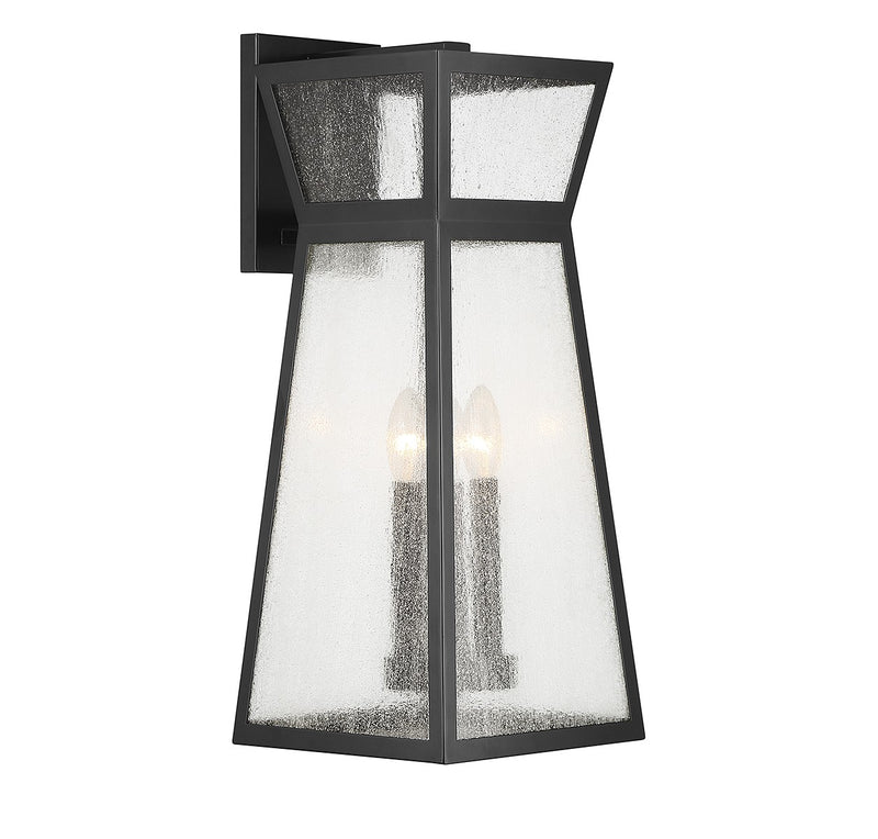 Three Light Outdoor Wall Lantern<br /><span style="color:#4AB0CE;">Entrega: 4-10 dias en USA</span><br /><span style="color:#4AB0CE;font-size:60%;">PREGUNTE POR ENTREGA EN PANAMA</span><br />Collection: Millford<br />Finish: Matte Black