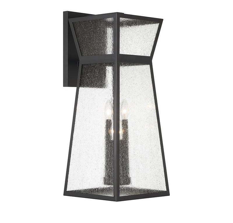 Four Light Outdoor Wall Lantern<br /><span style="color:#4AB0CE;">Entrega: 4-10 dias en USA</span><br /><span style="color:#4AB0CE;font-size:60%;">PREGUNTE POR ENTREGA EN PANAMA</span><br />Collection: Millford<br />Finish: Matte Black