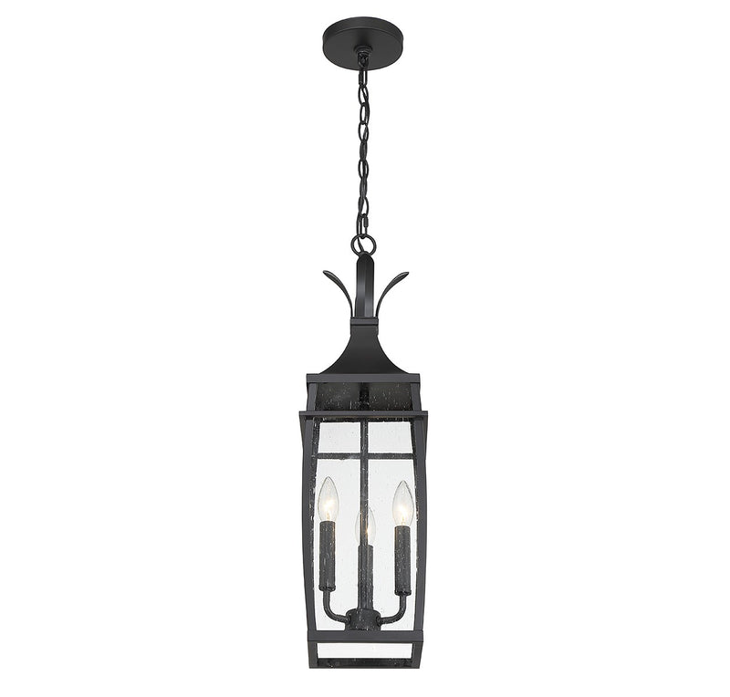 Savoy House - 5-763-BK - Three Light Outdoor Hanging Lantern - Montpelier - Matte Black