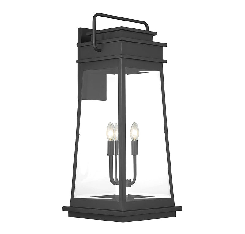 Four Light Outdoor Wall Lantern<br /><span style="color:#4AB0CE;">Entrega: 4-10 dias en USA</span><br /><span style="color:#4AB0CE;font-size:60%;">PREGUNTE POR ENTREGA EN PANAMA</span><br />Collection: Boone<br />Finish: Matte Black