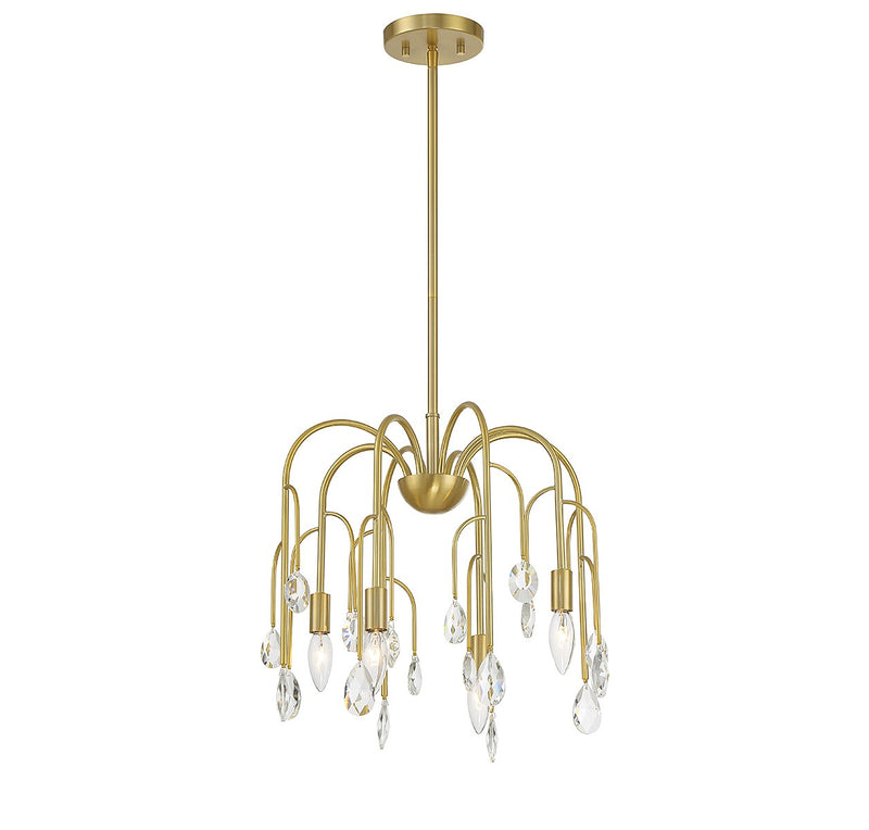 Four Light Convertible Semi-Flush or Pendant<br /><span style="color:#4AB0CE;">Entrega: 4-10 dias en USA</span><br /><span style="color:#4AB0CE;font-size:60%;">PREGUNTE POR ENTREGA EN PANAMA</span><br />Collection: Anholt<br />Finish: Noble Brass