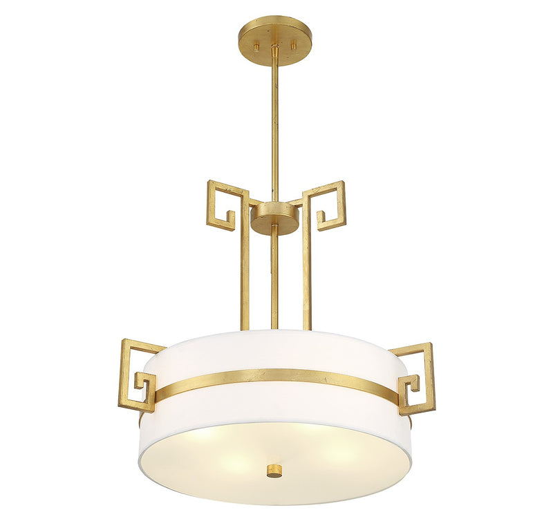 Four Light Pendant<br /><span style="color:#4AB0CE;">Entrega: 4-10 dias en USA</span><br /><span style="color:#4AB0CE;font-size:60%;">PREGUNTE POR ENTREGA EN PANAMA</span><br />Collection: Quatrain<br />Finish: True Gold