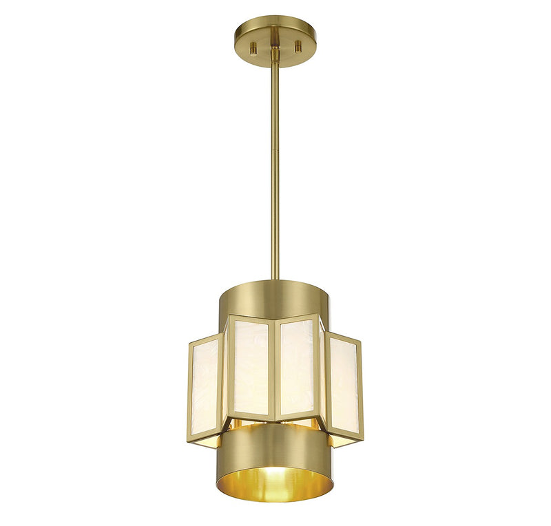 Three Light Pendant<br /><span style="color:#4AB0CE;">Entrega: 4-10 dias en USA</span><br /><span style="color:#4AB0CE;font-size:60%;">PREGUNTE POR ENTREGA EN PANAMA</span><br />Collection: Gideon<br />Finish: Warm Brass