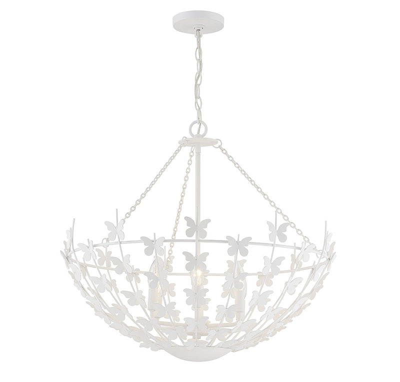 Six Light Pendant<br /><span style="color:#4AB0CE;">Entrega: 4-10 dias en USA</span><br /><span style="color:#4AB0CE;font-size:60%;">PREGUNTE POR ENTREGA EN PANAMA</span><br />Collection: Birch<br />Finish: Bisque White