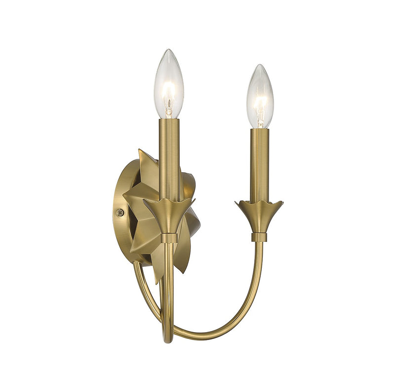 Two Light Wall Sconce<br /><span style="color:#4AB0CE;">Entrega: 4-10 dias en USA</span><br /><span style="color:#4AB0CE;font-size:60%;">PREGUNTE POR ENTREGA EN PANAMA</span><br />Collection: Sullivan<br />Finish: Warm Brass