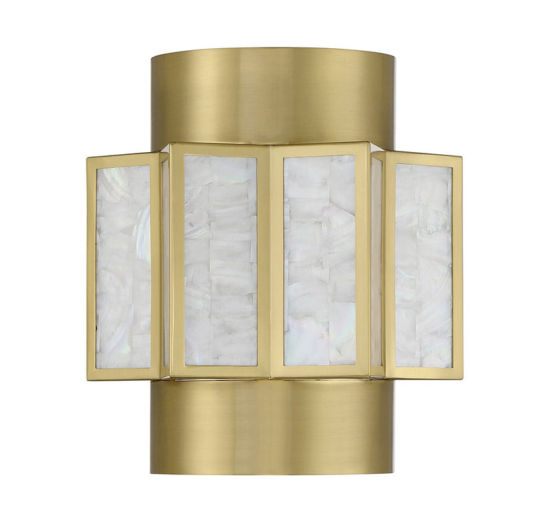 Two Light Wall Sconce<br /><span style="color:#4AB0CE;">Entrega: 4-10 dias en USA</span><br /><span style="color:#4AB0CE;font-size:60%;">PREGUNTE POR ENTREGA EN PANAMA</span><br />Collection: Gideon<br />Finish: Warm Brass