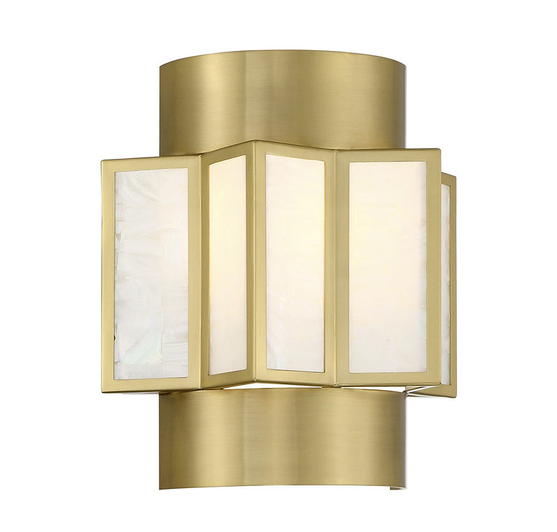 Two Light Wall Sconce<br /><span style="color:#4AB0CE;">Entrega: 4-10 dias en USA</span><br /><span style="color:#4AB0CE;font-size:60%;">PREGUNTE POR ENTREGA EN PANAMA</span><br />Collection: Gideon<br />Finish: Warm Brass