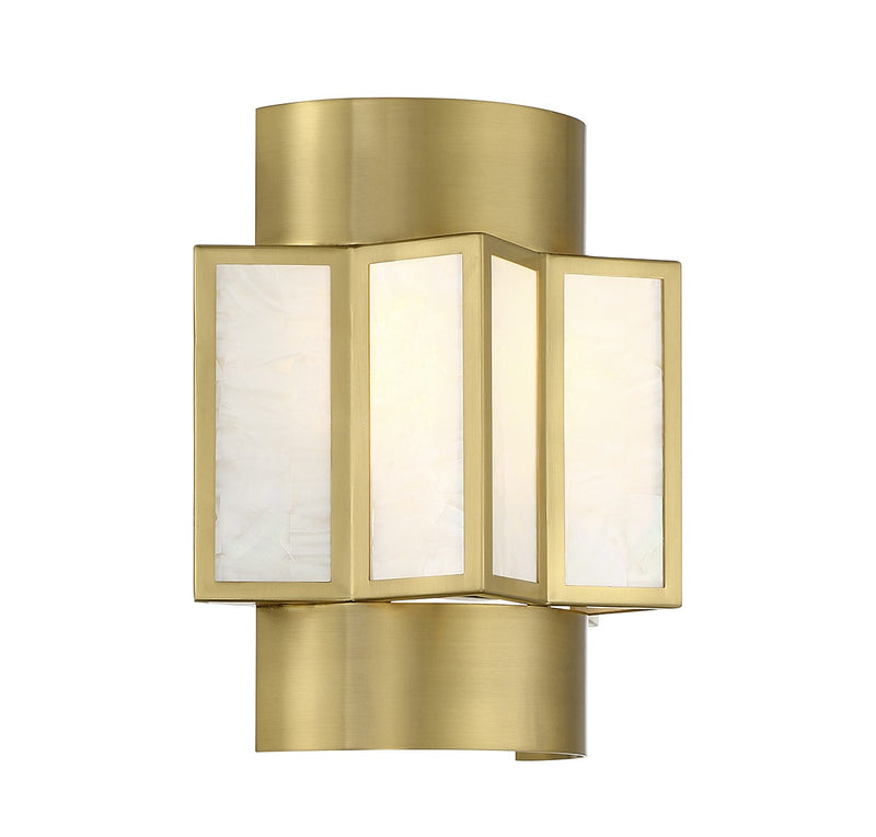 Two Light Wall Sconce<br /><span style="color:#4AB0CE;">Entrega: 4-10 dias en USA</span><br /><span style="color:#4AB0CE;font-size:60%;">PREGUNTE POR ENTREGA EN PANAMA</span><br />Collection: Gideon<br />Finish: Warm Brass