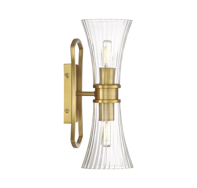 Savoy House - 9-9702-2-322 - Two Light Wall Sconce - Bennington - Warm Brass