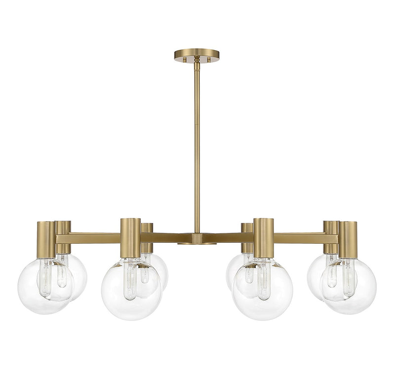 Eight Light Chandelier<br /><span style="color:#4AB0CE;">Entrega: 4-10 dias en USA</span><br /><span style="color:#4AB0CE;font-size:60%;">PREGUNTE POR ENTREGA EN PANAMA</span><br />Collection: Wright<br />Finish: Warm Brass