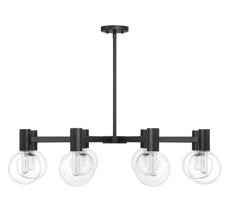 Eight Light Chandelier<br /><span style="color:#4AB0CE;">Entrega: 4-10 dias en USA</span><br /><span style="color:#4AB0CE;font-size:60%;">PREGUNTE POR ENTREGA EN PANAMA</span><br />Collection: Wright<br />Finish: Matte Black