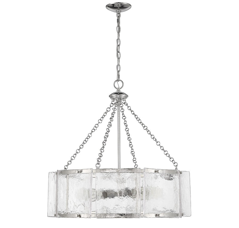 Five Light Pendant<br /><span style="color:#4AB0CE;">Entrega: 4-10 dias en USA</span><br /><span style="color:#4AB0CE;font-size:60%;">PREGUNTE POR ENTREGA EN PANAMA</span><br />Collection: Genry<br />Finish: Polished Nickel