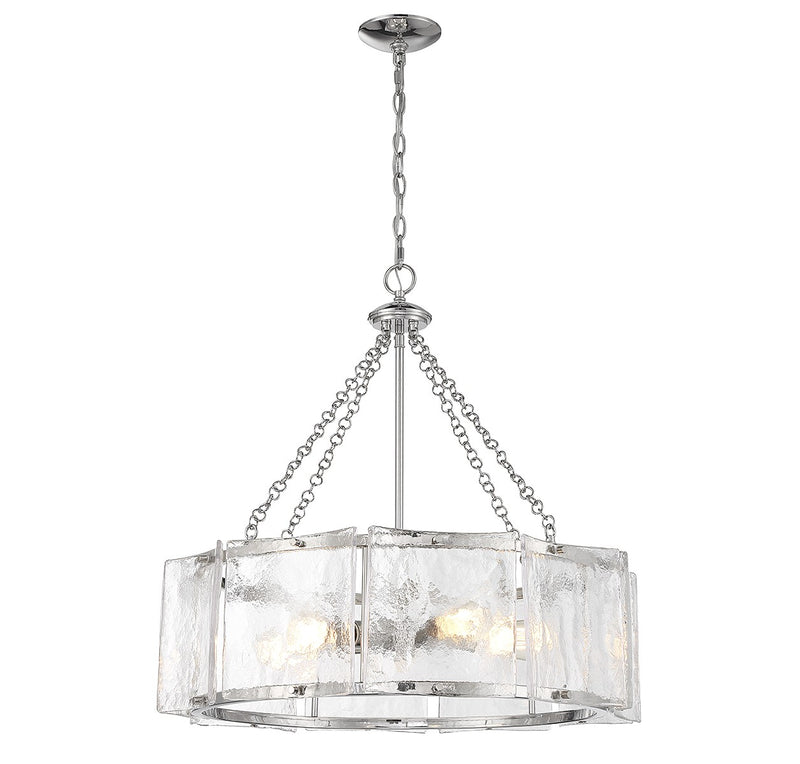 Five Light Pendant<br /><span style="color:#4AB0CE;">Entrega: 4-10 dias en USA</span><br /><span style="color:#4AB0CE;font-size:60%;">PREGUNTE POR ENTREGA EN PANAMA</span><br />Collection: Genry<br />Finish: Polished Nickel