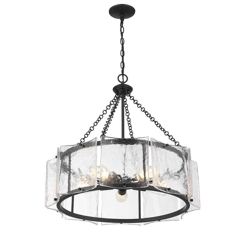 Five Light Pendant<br /><span style="color:#4AB0CE;">Entrega: 4-10 dias en USA</span><br /><span style="color:#4AB0CE;font-size:60%;">PREGUNTE POR ENTREGA EN PANAMA</span><br />Collection: Genry<br />Finish: Matte Black