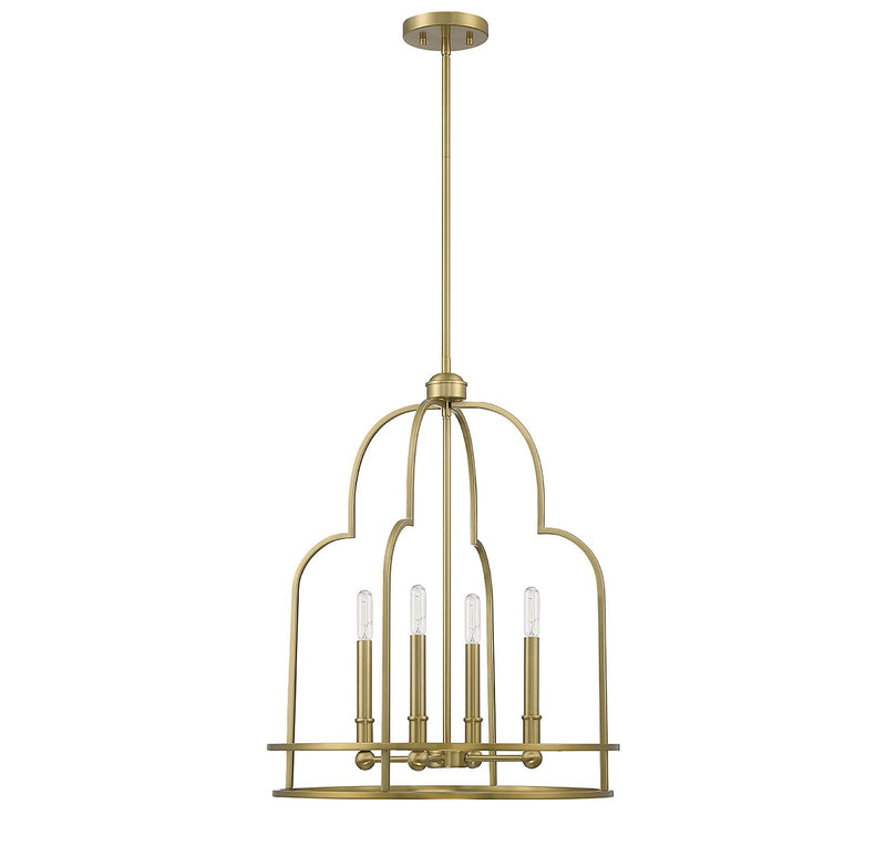 Four Light Pendant<br /><span style="color:#4AB0CE;">Entrega: 4-10 dias en USA</span><br /><span style="color:#4AB0CE;font-size:60%;">PREGUNTE POR ENTREGA EN PANAMA</span><br />Collection: Diplomat<br />Finish: Warm Brass