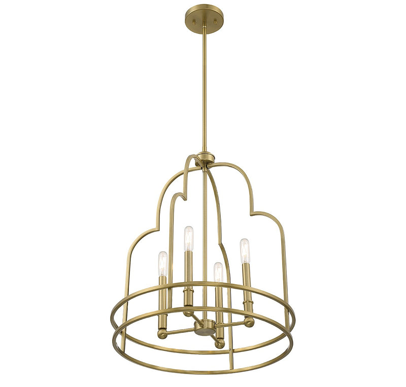 Four Light Pendant<br /><span style="color:#4AB0CE;">Entrega: 4-10 dias en USA</span><br /><span style="color:#4AB0CE;font-size:60%;">PREGUNTE POR ENTREGA EN PANAMA</span><br />Collection: Diplomat<br />Finish: Warm Brass