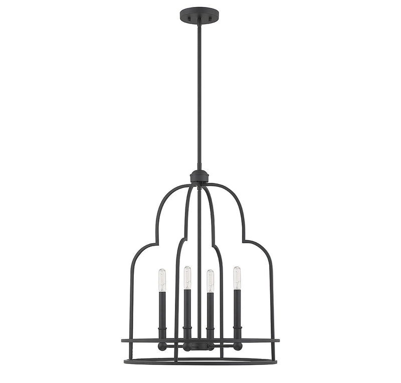 Four Light Pendant<br /><span style="color:#4AB0CE;">Entrega: 4-10 dias en USA</span><br /><span style="color:#4AB0CE;font-size:60%;">PREGUNTE POR ENTREGA EN PANAMA</span><br />Collection: Diplomat<br />Finish: Matte Black