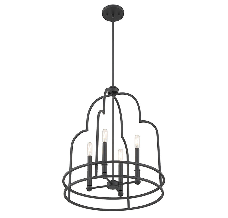 Four Light Pendant<br /><span style="color:#4AB0CE;">Entrega: 4-10 dias en USA</span><br /><span style="color:#4AB0CE;font-size:60%;">PREGUNTE POR ENTREGA EN PANAMA</span><br />Collection: Diplomat<br />Finish: Matte Black