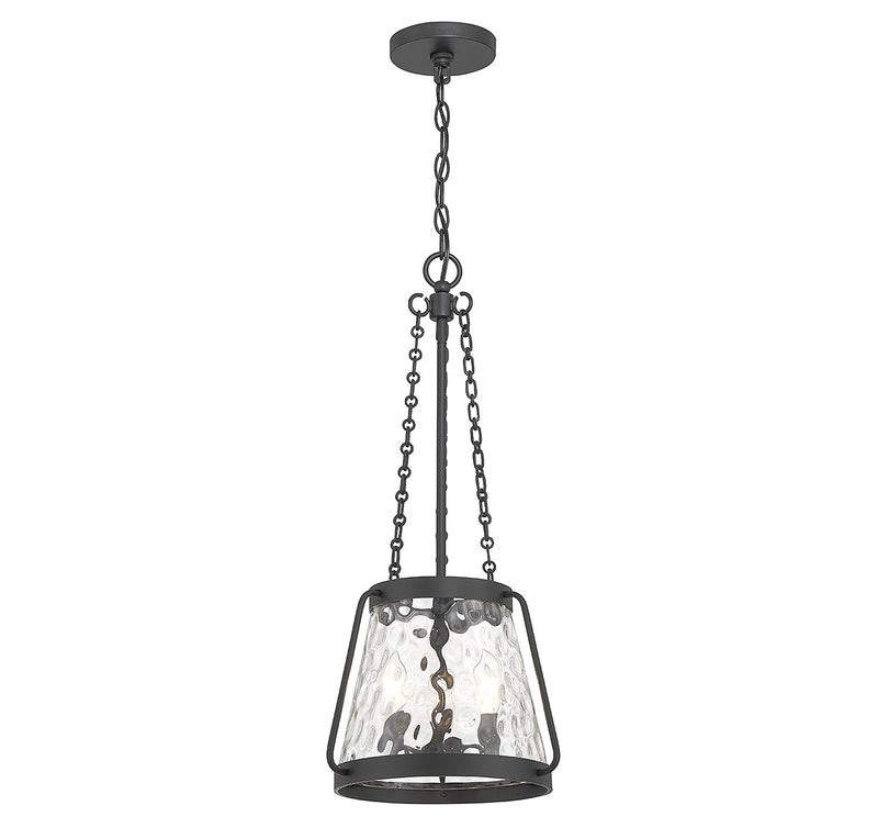 Three Light Pendant<br /><span style="color:#4AB0CE;">Entrega: 4-10 dias en USA</span><br /><span style="color:#4AB0CE;font-size:60%;">PREGUNTE POR ENTREGA EN PANAMA</span><br />Collection: Crawford<br />Finish: Matte Black