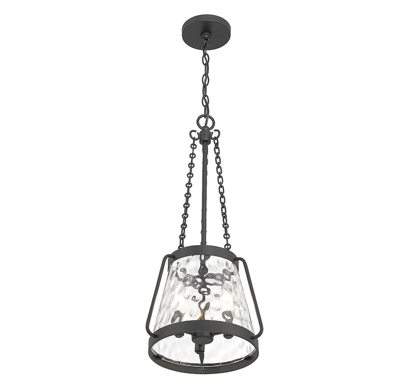 Three Light Pendant<br /><span style="color:#4AB0CE;">Entrega: 4-10 dias en USA</span><br /><span style="color:#4AB0CE;font-size:60%;">PREGUNTE POR ENTREGA EN PANAMA</span><br />Collection: Crawford<br />Finish: Matte Black