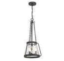 Three Light Pendant<br /><span style="color:#4AB0CE;">Entrega: 4-10 dias en USA</span><br /><span style="color:#4AB0CE;font-size:60%;">PREGUNTE POR ENTREGA EN PANAMA</span><br />Collection: Crawford<br />Finish: Matte Black