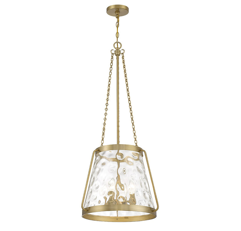 Four Light Pendant<br /><span style="color:#4AB0CE;">Entrega: 4-10 dias en USA</span><br /><span style="color:#4AB0CE;font-size:60%;">PREGUNTE POR ENTREGA EN PANAMA</span><br />Collection: Crawford<br />Finish: Warm Brass