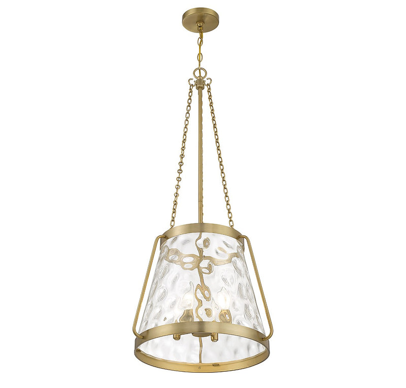 Four Light Pendant<br /><span style="color:#4AB0CE;">Entrega: 4-10 dias en USA</span><br /><span style="color:#4AB0CE;font-size:60%;">PREGUNTE POR ENTREGA EN PANAMA</span><br />Collection: Crawford<br />Finish: Warm Brass