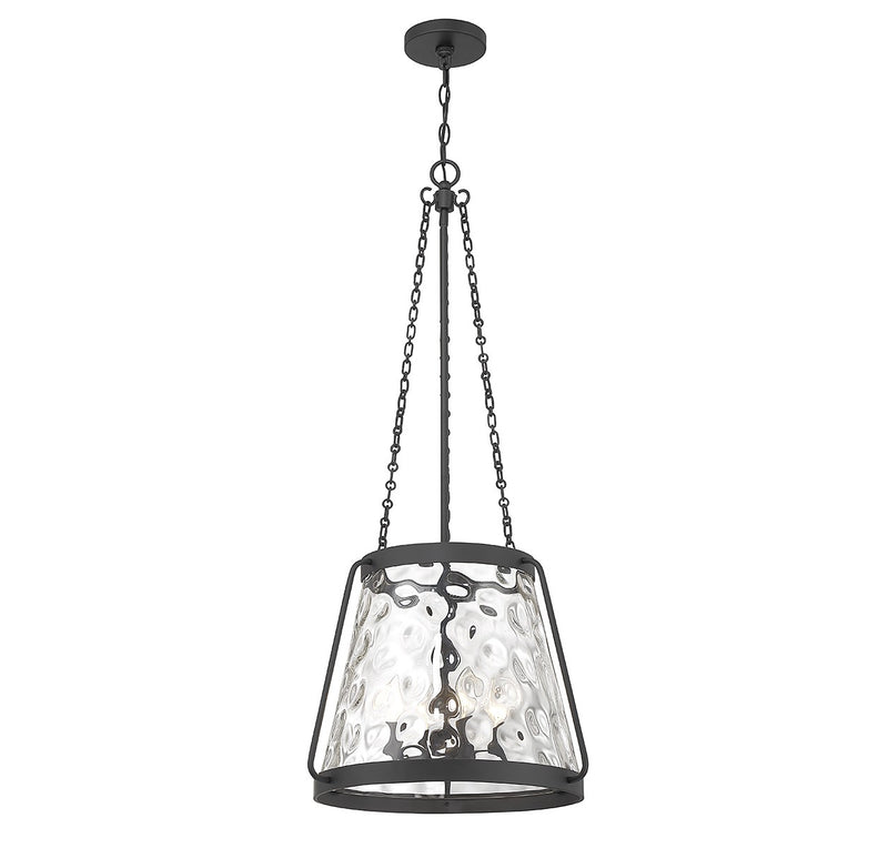 Four Light Pendant<br /><span style="color:#4AB0CE;">Entrega: 4-10 dias en USA</span><br /><span style="color:#4AB0CE;font-size:60%;">PREGUNTE POR ENTREGA EN PANAMA</span><br />Collection: Crawford<br />Finish: Matte Black