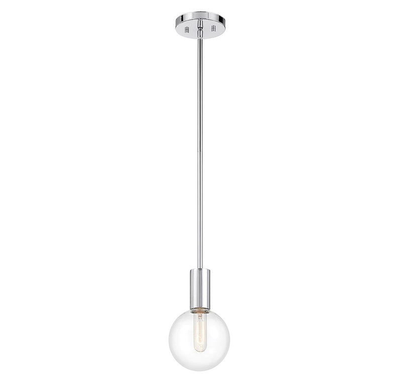 One Light Mini Pendant<br /><span style="color:#4AB0CE;">Entrega: 4-10 dias en USA</span><br /><span style="color:#4AB0CE;font-size:60%;">PREGUNTE POR ENTREGA EN PANAMA</span><br />Collection: Wright<br />Finish: Chrome