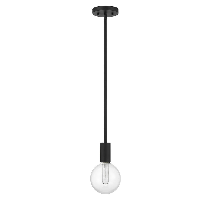 One Light Mini Pendant<br /><span style="color:#4AB0CE;">Entrega: 4-10 dias en USA</span><br /><span style="color:#4AB0CE;font-size:60%;">PREGUNTE POR ENTREGA EN PANAMA</span><br />Collection: Wright<br />Finish: Matte Black