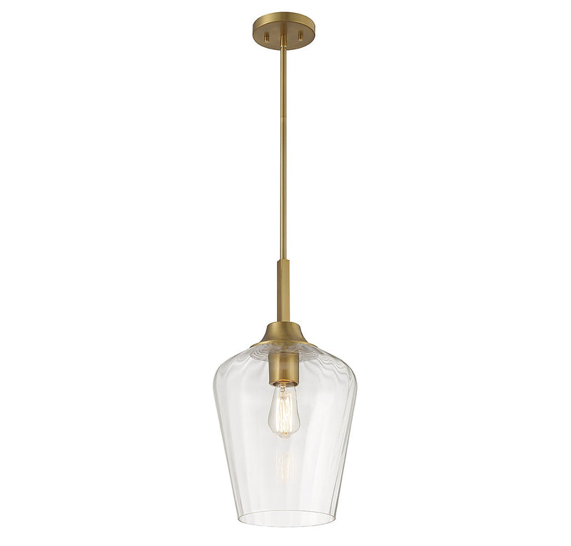 One Light Pendant<br /><span style="color:#4AB0CE;">Entrega: 4-10 dias en USA</span><br /><span style="color:#4AB0CE;font-size:60%;">PREGUNTE POR ENTREGA EN PANAMA</span><br />Collection: Carlton<br />Finish: Warm Brass