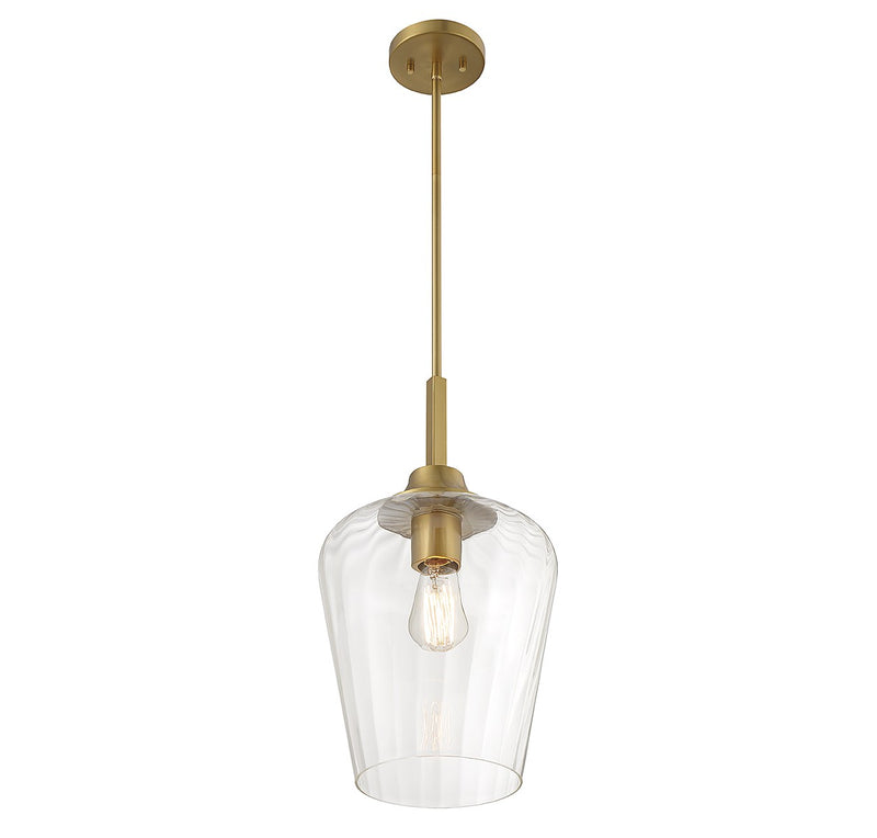 One Light Pendant<br /><span style="color:#4AB0CE;">Entrega: 4-10 dias en USA</span><br /><span style="color:#4AB0CE;font-size:60%;">PREGUNTE POR ENTREGA EN PANAMA</span><br />Collection: Carlton<br />Finish: Warm Brass