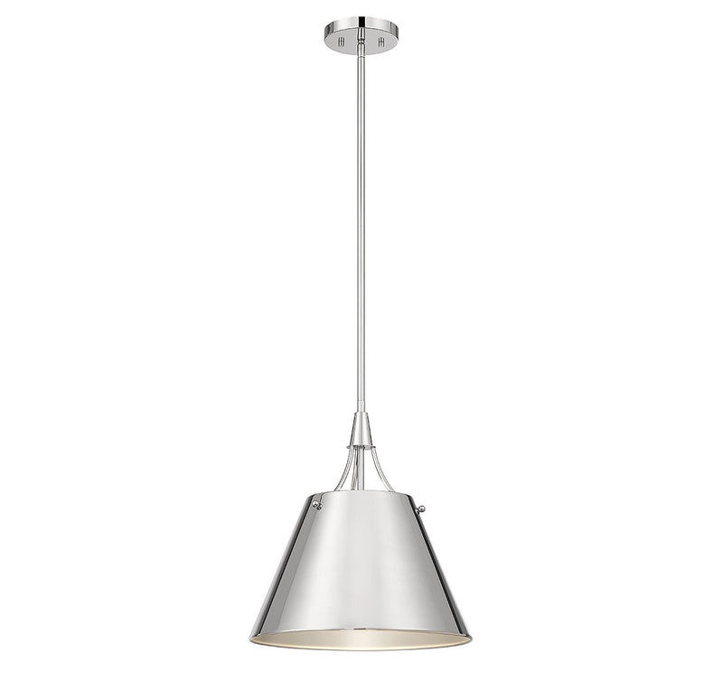 One Light Pendant<br /><span style="color:#4AB0CE;">Entrega: 4-10 dias en USA</span><br /><span style="color:#4AB0CE;font-size:60%;">PREGUNTE POR ENTREGA EN PANAMA</span><br />Collection: Willis<br />Finish: Polished Nickel