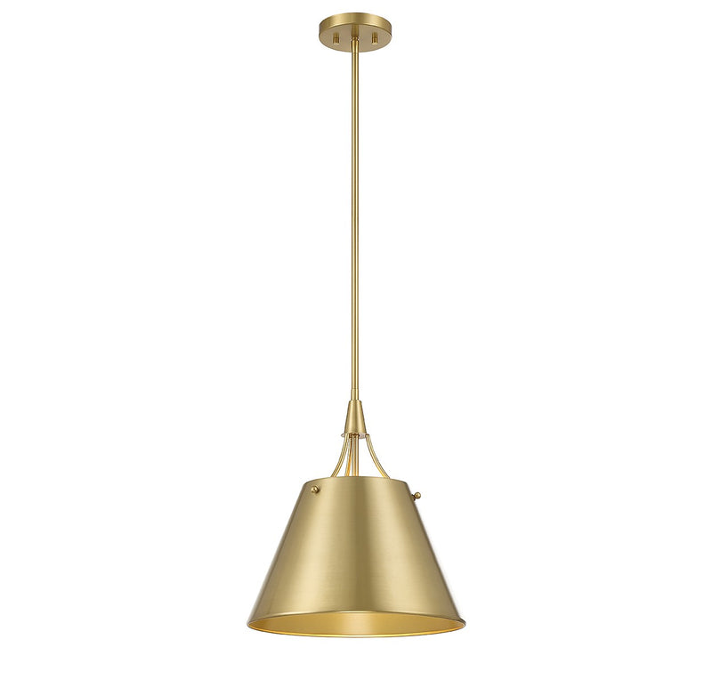 One Light Pendant<br /><span style="color:#4AB0CE;">Entrega: 4-10 dias en USA</span><br /><span style="color:#4AB0CE;font-size:60%;">PREGUNTE POR ENTREGA EN PANAMA</span><br />Collection: Willis<br />Finish: Warm Brass