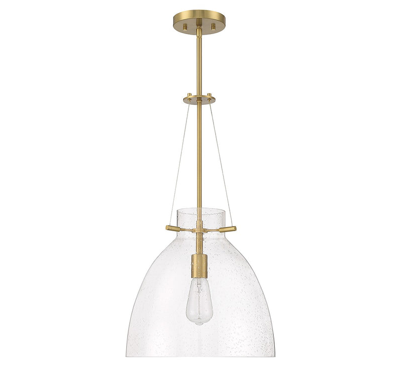 One Light Pendant<br /><span style="color:#4AB0CE;">Entrega: 3-4 semanas en USA</span><br /><span style="color:#4AB0CE;font-size:60%;">PREGUNTE POR ENTREGA EN PANAMA</span><br />Collection: Foster<br />Finish: Warm Brass