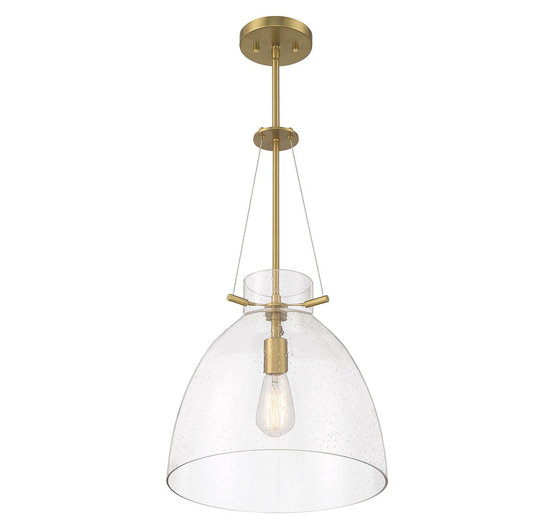 One Light Pendant<br /><span style="color:#4AB0CE;">Entrega: 3-4 semanas en USA</span><br /><span style="color:#4AB0CE;font-size:60%;">PREGUNTE POR ENTREGA EN PANAMA</span><br />Collection: Foster<br />Finish: Warm Brass