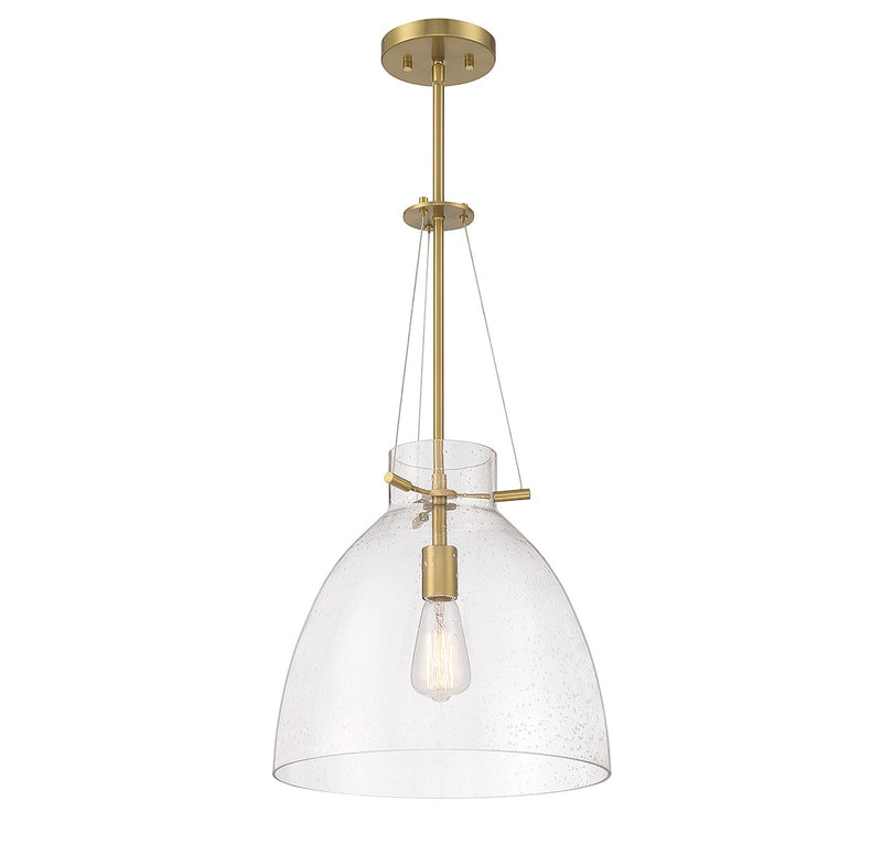 Savoy House - 7-7006-1-322 - One Light Pendant - Foster - Warm Brass