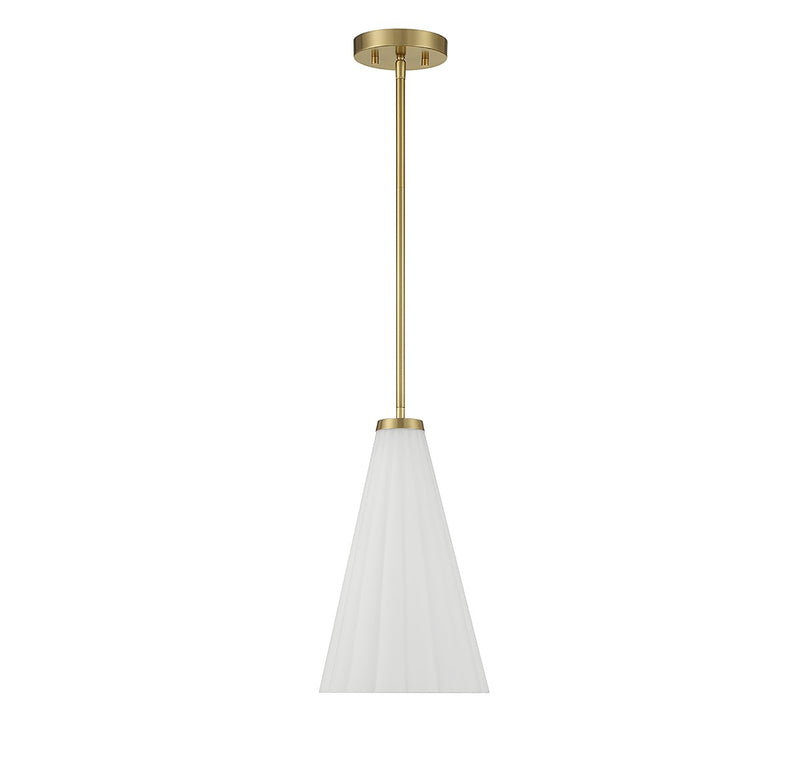 One Light Pendant<br /><span style="color:#4AB0CE;">Entrega: 4-10 dias en USA</span><br /><span style="color:#4AB0CE;font-size:60%;">PREGUNTE POR ENTREGA EN PANAMA</span><br />Collection: Bristol<br />Finish: Warm Brass