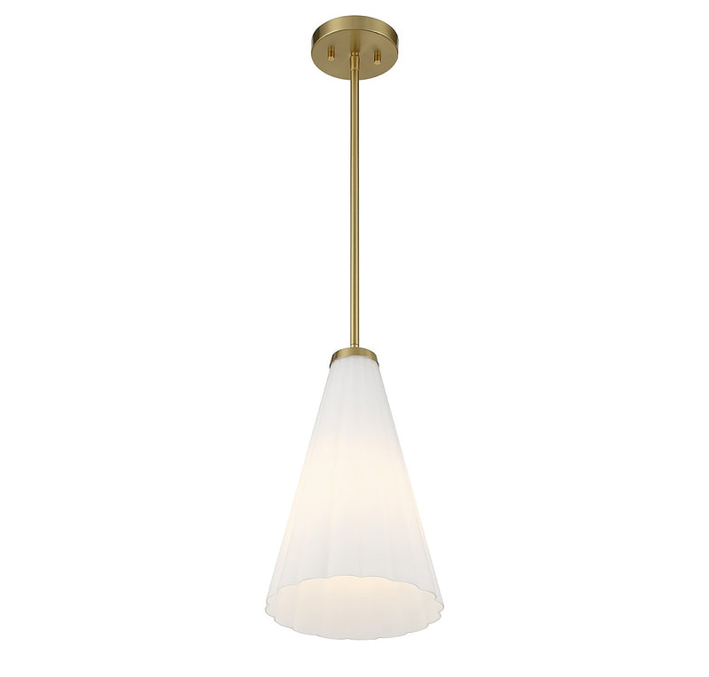 One Light Pendant<br /><span style="color:#4AB0CE;">Entrega: 4-10 dias en USA</span><br /><span style="color:#4AB0CE;font-size:60%;">PREGUNTE POR ENTREGA EN PANAMA</span><br />Collection: Bristol<br />Finish: Warm Brass