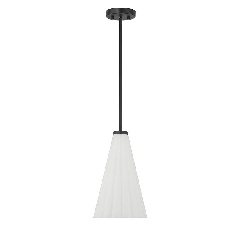 One Light Pendant<br /><span style="color:#4AB0CE;">Entrega: 4-10 dias en USA</span><br /><span style="color:#4AB0CE;font-size:60%;">PREGUNTE POR ENTREGA EN PANAMA</span><br />Collection: Bristol<br />Finish: Matte Black