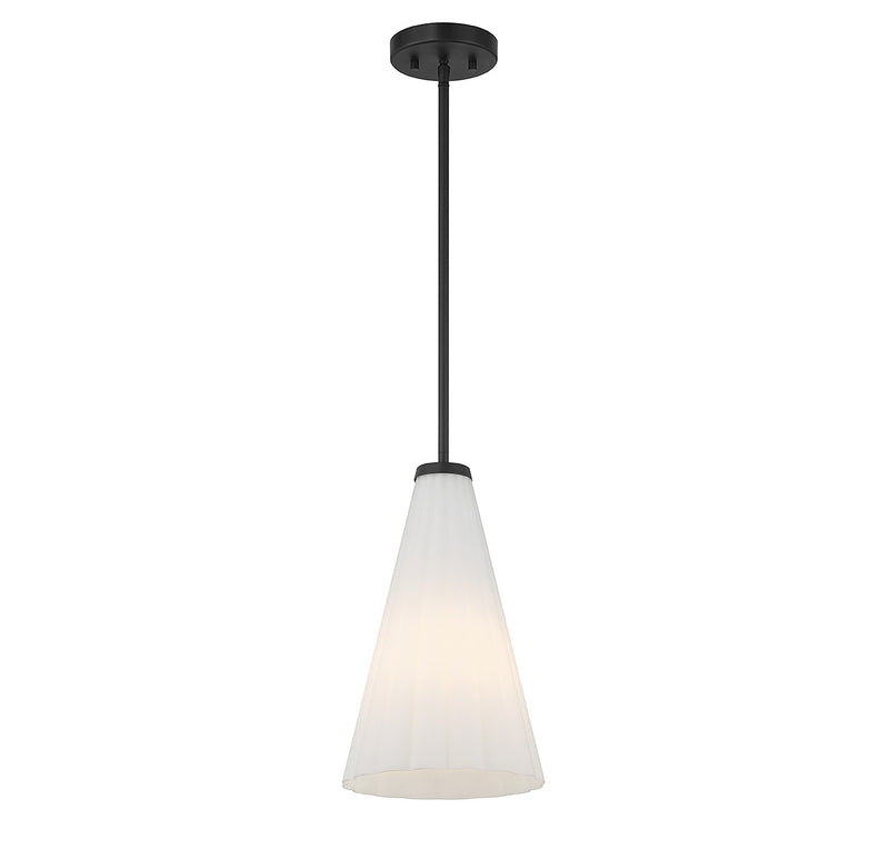 One Light Pendant<br /><span style="color:#4AB0CE;">Entrega: 4-10 dias en USA</span><br /><span style="color:#4AB0CE;font-size:60%;">PREGUNTE POR ENTREGA EN PANAMA</span><br />Collection: Bristol<br />Finish: Matte Black